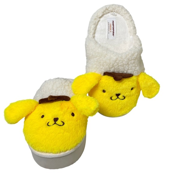 Pompompurin Forever 21 Sanrio Character Plush Slippers Women's Yellow Medium - Picture 1 of 6